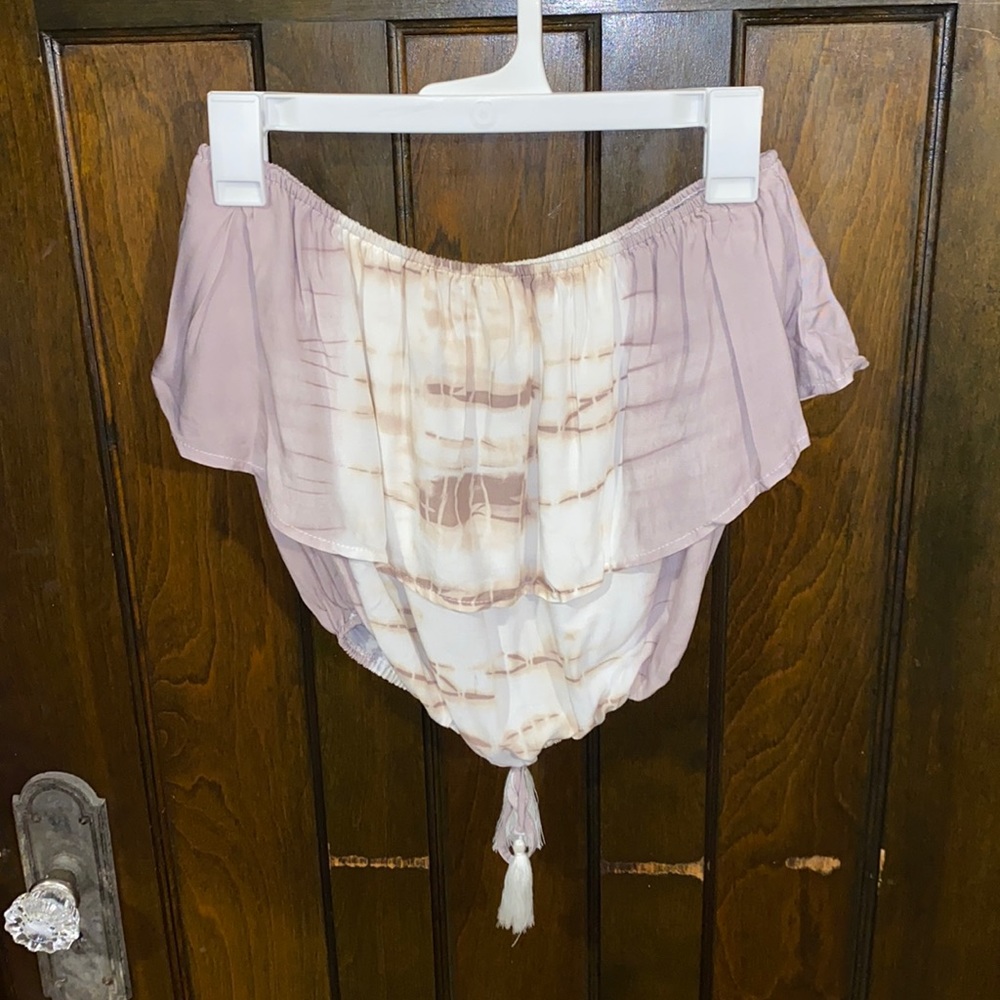 Ocean Drive Lilac Dyed Tube Top Medium